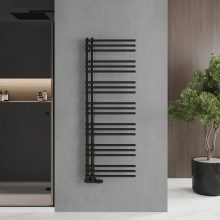 HD Triton Black 1400x500 mm design törölközőszárító radiátor, matt fekete