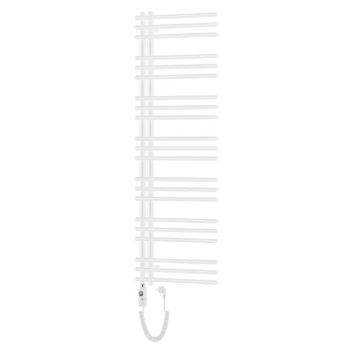 HD Triton White 1400x500 mm elektromos design törölközőszárító radiátor 400W-os fűtőpatronnal, fényes fehér