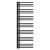 HD Triton Black 1400x600 mm design törölközőszárító radiátor, matt fekete