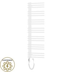   HD Triton White 1400x600 mm elektromos design törölközőszárító radiátor 600W-os fűtőpatronnal, fényes fehér