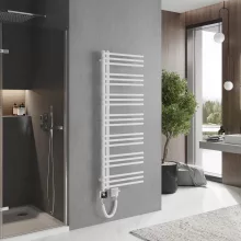 HD Triton White 1400x600 mm smart elektromos design törölközőszárító radiátor 600W-os wifi-s fűtőpatronnal, fényes fehér