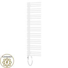 HD Triton White 1600x500 mm elektromos design törölközőszárító radiátor 600W-os fűtőpatronnal, fényes fehér