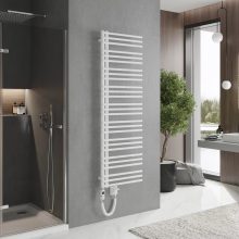 HD Triton White 1600x500 mm elektromos design törölközőszárító radiátor 600W-os fűtőpatronnal, fényes fehér