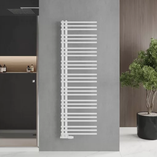 HD Triton White 1600x600 mm design törölközőszárító radiátor, fényes fehér