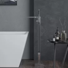 HD Aleta Chrome szabadonálló kádtöltő csaptelep nyitott cascade kifolyócsővel és kézi zuhanyszettel