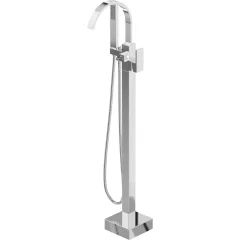   HD Nora Chrome íves szabadonálló kádtöltő csaptelep kézi zuhanyszettel