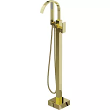 HD Nora Glossy Gold íves arany szabadonálló kádtöltő csaptelep kézi zuhanyszettel