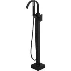   HD Nora Black íves fekete szabadonálló kádtöltő csaptelep kézi zuhanyszettel