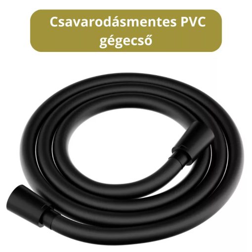 HD Maya Black antik fekete szabadonálló kádtöltő csaptelep kézi zuhanyszettel