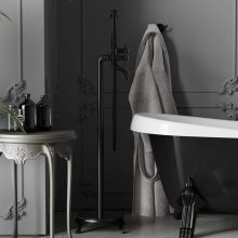 HD Maya Black antik fekete szabadonálló kádtöltő csaptelep kézi zuhanyszettel