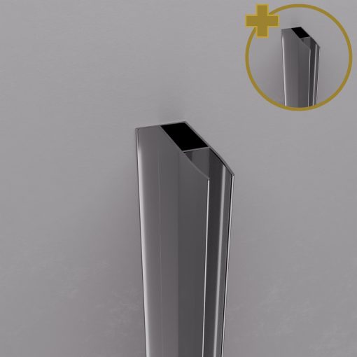 HD X2F króm toldóprofil csomag, +2x 28 mm, 195 cm magas (Nexon, Defender, Valentin zuhanykabinokhoz és Duo kabinokhoz)