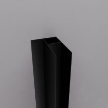 HD-X5-190-BLACK toldóprofil, +20 mm, 190 cm magas (Elio, Dior, Fusion, Moment zuhanykabinokhoz)