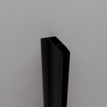 HD XF-70 fekete toldóprofil, +28 mm, 195 cm magas (Nexon, Defender, Valentin zuhanyajtókhoz és kabinok 6 mm-es oldalüvegéhez)
