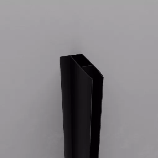 HD XF-70 fekete toldóprofil, +28 mm, 195 cm magas (Nexon, Defender, Valentin zuhanyajtókhoz és kabinok 6 mm-es oldalüvegéhez)