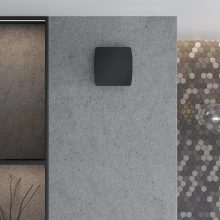 HD XHM szögletes fürdőszobai ventilátor, időzítővel és páratartalom érzékelővel, matt fekete színben