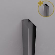 HD DX króm toldóprofil csomag, +20 és +28 mm, 195 cm magas (Toronto, Felix, Nero zuhanykabinhoz)