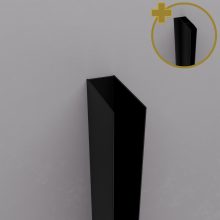 HD DX fekete toldóprofil csomag, +20 és +28 mm, 195 cm magas (Toronto, Felix, Nero zuhanykabinhoz)