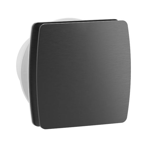 HD XTI szögletes fürdőszobai ventilátor, időzítővel, matt fekete színben