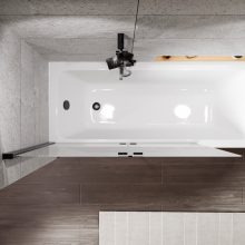 HD Axel Black 120x150 összecsukható 2 szárnyú kádparaván 6 mm vastag vízlepergető biztonsági üveggel, fekete elemekkel