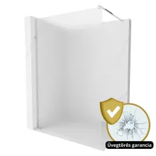 HD Arlo Matt Walk-In zuhanyfal 8 mm vastag vízlepergető biztonsági matt üveggel, 200 cm magas, króm profillal és távtartóval