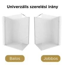 HD Arlo Matt Walk-In zuhanyfal 8 mm vastag vízlepergető biztonsági matt üveggel, 200 cm magas, króm profillal és távtartóval