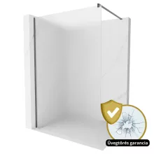 HD Arlo Matt Gun Grey Walk-In zuhanyfal 8 mm vastag vízlepergető biztonsági matt üveggel, 200 cm magas, szürke profillal és távtartóval