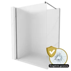   HD Arlo Matt Gun Grey Walk-In zuhanyfal 8 mm vastag vízlepergető biztonsági matt üveggel, 200 cm magas, szürke profillal és távtartóval