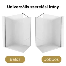 HD Arlo Matt Gun Grey Walk-In zuhanyfal 8 mm vastag vízlepergető biztonsági matt üveggel, 200 cm magas, szürke profillal és távtartóval