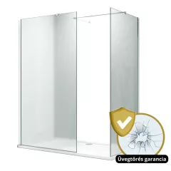   HD Arlo Matt Kombi Walk-In zuhanyfal 8 mm vastag vízlepergető biztonsági matt üveggel, 200 cm magas, króm profillal és távtartóval