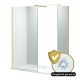 HD Arlo Matt Gold Kombi Walk-In zuhanyfal, 90x70 cm, 8 mm vastag vízlepergető biztonsági matt üveggel, 200 cm magas, arany profillal és távtartóval