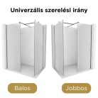 HD Arlo Matt Gun Grey Kombi Walk-In zuhanyfal 8 mm vastag vízlepergető biztonsági matt üveggel, 200 cm magas, szürke profillal és távtartóval