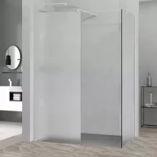 HD Arlo Matt White Kombi Walk-In zuhanyfal 8 mm vastag vízlepergető biztonsági matt üveggel, 200 cm magas, fehér profillal és távtartóval