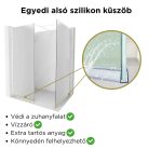 HD Arlo Matt White Kombi Walk-In zuhanyfal 8 mm vastag vízlepergető biztonsági matt üveggel, 200 cm magas, fehér profillal és távtartóval