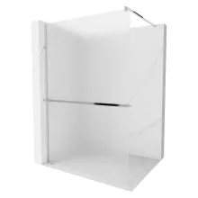 HD Arlo+ Matt Walk-In zuhanyfal 8 mm vastag vízlepergető biztonsági matt üveggel, 200 cm magas, króm profillal és távtartóval