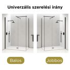 HD Arlo Black Kombi Walk-In zuhanyfal 8 mm vastag vízlepergető biztonsági üveggel, 200 cm magas, fekete profillal és távtartóval