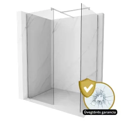   HD Arlo Kombi Walk-In zuhanyfal 8 mm vastag vízlepergető biztonsági üveggel, 200 cm magas, króm profillal és távtartóval