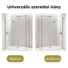 HD Arlo Kombi Walk-In zuhanyfal, 100x70 cm, 8 mm vastag vízlepergető biztonsági üveggel, 200 cm magas, króm profillal és távtartóval