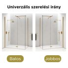 HD Arlo Gold Kombi Walk-In zuhanyfal 8 mm vastag vízlepergető biztonsági üveggel, 200 cm magas, arany profillal és távtartóval