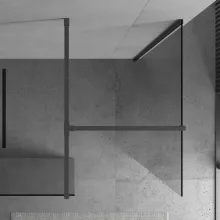 HD Arlo Gun Grey Kombi Walk-In zuhanyfal 8 mm vastag vízlepergető biztonsági üveggel, 200 cm magas, szürke profillal és távtartóval