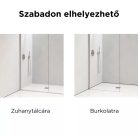 HD Arlo Gun Grey Kombi Walk-In zuhanyfal 8 mm vastag vízlepergető biztonsági üveggel, 200 cm magas, szürke profillal és távtartóval