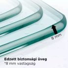 HD Arlo Gun Grey Kombi Walk-In zuhanyfal 8 mm vastag vízlepergető biztonsági üveggel, 200 cm magas, szürke profillal és távtartóval