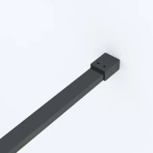 HD Arlo Light Black szabadonálló Walk-In zuhanyfal 8 mm vastag vízlepergető biztonsági üveggel, 200 cm magas, két távtartóval