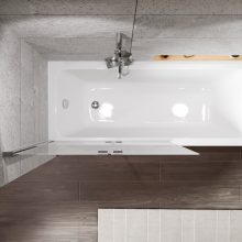 HD Axel Chrome 100x150 összecsukható 2 szárnyú kádparaván 6 mm vastag vízlepergető biztonsági üveggel, krómozott elemekkel