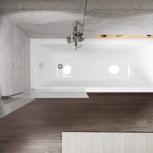 HD Axel Chrome 70x150 kihajtható 1 szárnyú kádparaván 6 mm vastag vízlepergető biztonsági üveggel, krómozott elemekkel