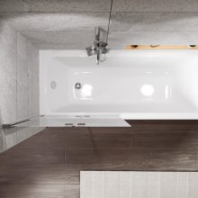 HD Axel Chrome 80x150 összecsukható 2 szárnyú kádparaván 6 mm vastag vízlepergető biztonsági üveggel, krómozott elemekkel