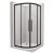   HD Elio+ Black 80x80 íves két tolóajtós zuhanykabin fehér slim zuhanytálcával és fekete szifonnal, fekete elemekkel, 190 cm magas