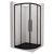  HD Elio+ Black 80x80 íves két tolóajtós zuhanykabin fekete slim zuhanytálcával és fekete szifonnal, fekete elemekkel, 190 cm magas