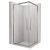   HD Elio+ szögletes két tolóajtós zuhanykabin 6 mm vastag vízlepergető biztonsági üveggel, krómozott elemekkel, 190 cm magas