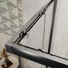 HD Elio+ 100x100 szögletes két tolóajtós zuhanykabin 6 mm vastag vízlepergető biztonsági üveggel, krómozott elemekkel, 190 cm magas