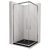   HD Elio+ 80x80 szögletes két tolóajtós zuhanykabin fekete slim zuhanytálcával és króm szifonnal, krómozott elemekkel, 190 cm magas